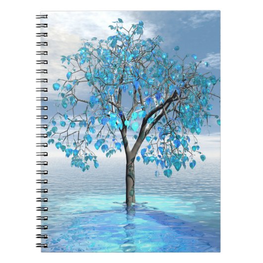 Carnet Arbre bleu cristal (Devant)