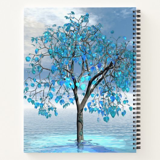 Carnet Arbre bleu cristal (Dos)