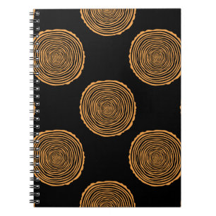 Carnet Arbre Cerclages Motif sans joint. Saw coupe trunk