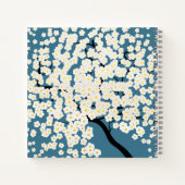 Carnet Arbre d'art à fleurs blanches qui fleurissent (Dos)