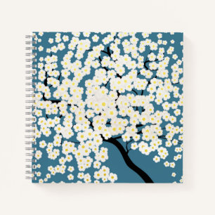 Carnet Arbre d'art à fleurs blanches qui fleurissent