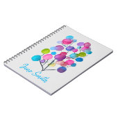 Carnet Arbre d'art abstrait rose mignon (Côté gauche)