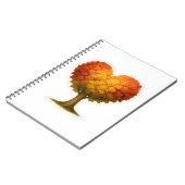 Carnet Arbre d'automne en forme de coeur (Côté gauche)