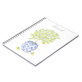 Carnet Arbre de citron dans la Chinoiserie Vase Aquarelle (Côté gauche)