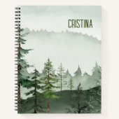 Carnet Arbre de forêt aquarelle (Devant)