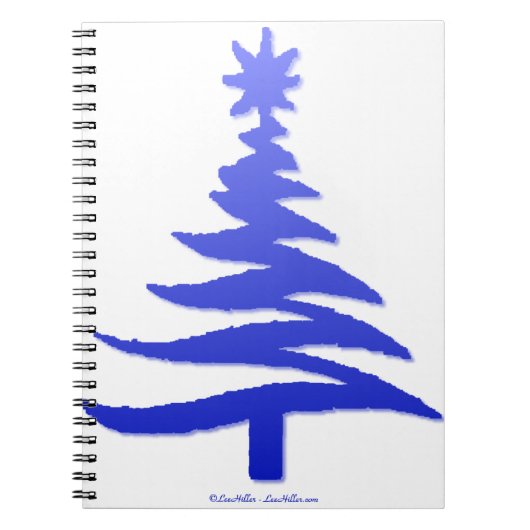 Carnet Arbre de Noël Cobalt bleu (Devant)