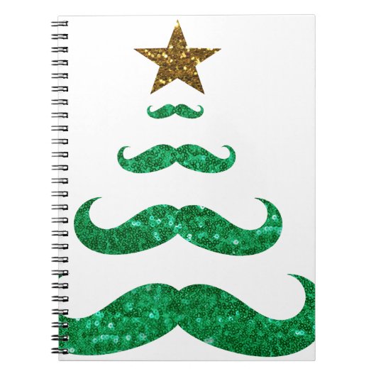 Carnet arbre de noël de la moustache (Devant)