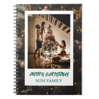 Carnet Arbre de Noël Élégant de Famille Célébration de Fê