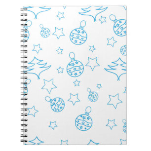 Carnet Arbre de Noël, étoiles et boules - simple sans sou