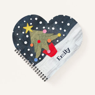 Carnet Arbre de Noël mignon personnalisé