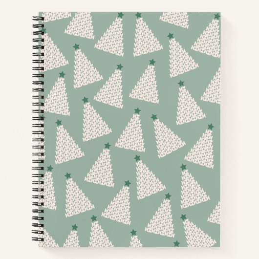 Carnet Arbre de Noël Motif Sage Green (Devant)