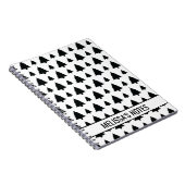 Carnet Arbre de Noël noir et blanc Motif et texte (Côté Droit)