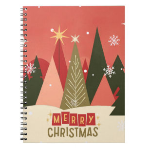 Carnet Arbre de Noël rétro/Vintage