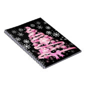 Carnet Arbre de Noël rose pâle blanc Snowflake (Côté Droit)