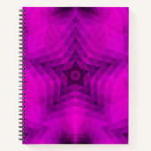 Carnet Arbre de Noël Silhouette & Étoile violette Dégradé (Devant)