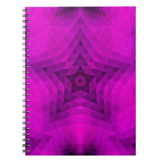 Carnet Arbre de Noël Silhouette & Étoile violette Dégradé (Devant)