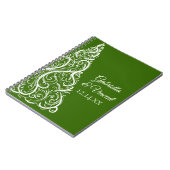 Carnet Arbre de Noël vert Mariage d'hiver (Côté gauche)