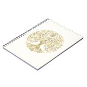 Carnet Arbre de vie Cream & Gold Celtic Mariage (Côté gauche)