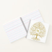 Carnet Arbre de vie Monogramme Or moderne Luxe (Intérieur)