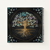 Carnet Arbre de vie - Yggdrasil - Or & Texture Peinte (Dos)