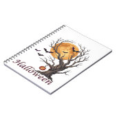 Carnet Arbre d'Halloween et citrouille Jack-o'-Lantern (Côté gauche)
