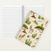 Carnet Arbre divi d'Aruba, âne, iguane, cactus (À l'intérieur)