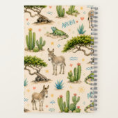 Carnet Arbre divi d'Aruba, âne, iguane, cactus (Verso)