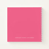 Carnet Arbre en fleurs de cerisier rose chaud (Dos)