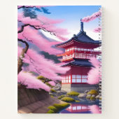 Carnet Arbre Et Temple De Fleur De Cerisier | Ajouter un  (Dos)