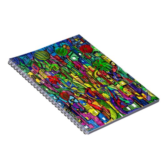 Carnet Arbre fleuri dans une mer de maisons. (Côté Droit)