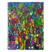 Carnet Arbre fleuri dans une mer de maisons. (Devant)