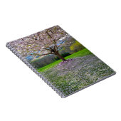 Carnet Arbre fleuri rose cerisier avec bois (Côté Droit)