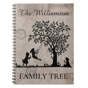 Carnet Arbre généalogique personnalisé vintage de famille