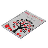 Carnet Arbre mathématique Pomme rouge (Côté gauche)