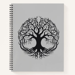Carnet Arbre Nature Vie Merveilleuse Terre Vecteur Graphi