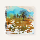 Carnet Arbre paysager Aquarelle Art (Devant)