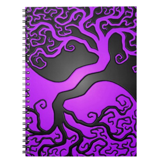 Carnet Arbre pourpre et noir de Yin Yang (Devant)