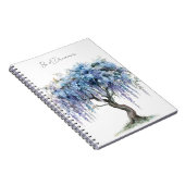 Carnet Arbre romantique à fleurs violettes (Côté Droit)