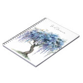 Carnet Arbre romantique à fleurs violettes (Côté gauche)