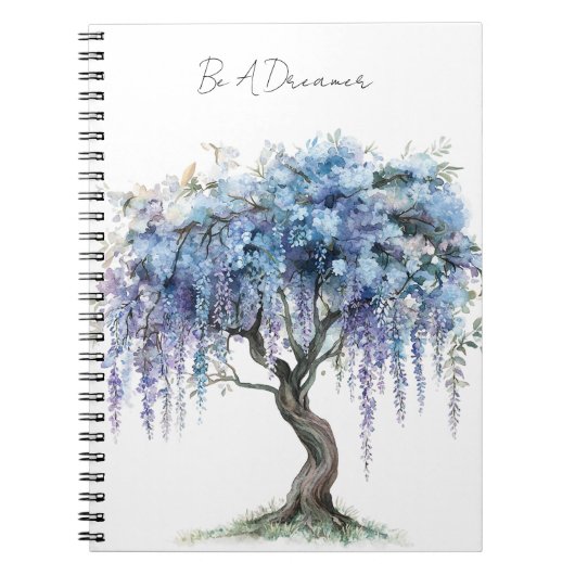 Carnet Arbre romantique à fleurs violettes (Devant)