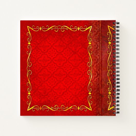 Carnet Arbre rouge et or Faux Cuir Tome ancien (Dos)