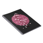 Carnet Arbre Sakura japonais en fleurs de cerisier rétro (Côté Droit)