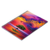 Carnet Arbre solitaire dans l'eau ciel coloré (Côté gauche)