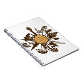 Carnet Arbre Tronc Section de croissance Cercles Pins Arb (Côté Droit)