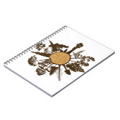 Carnet Arbre Tronc Section de croissance Cercles Pins Arb (Côté gauche)