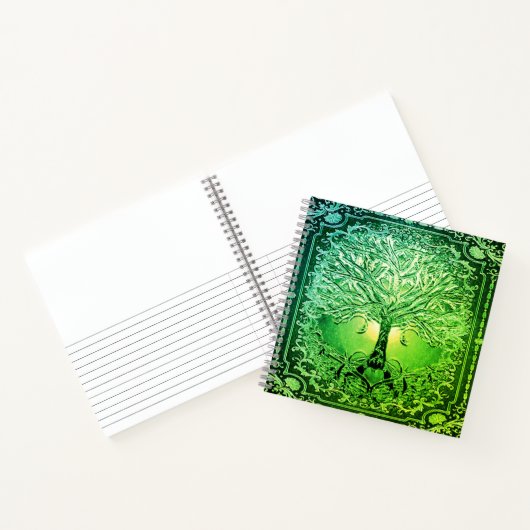 Carnet Arbre vert de la vie Ancien ordinateur portable ru (Intérieur)