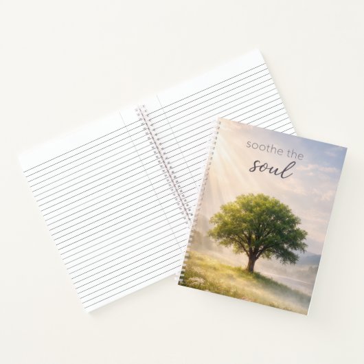Carnet Arbre vert d'été avec citation (Intérieur)
