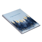 Carnet Arbres bleus dorés Imaginez Rêve Croyez   (Côté Droit)