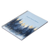 Carnet Arbres bleus dorés Imaginez Rêve Croyez   (Côté gauche)