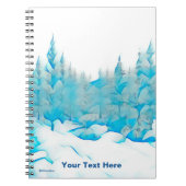 Carnet Arbres bleus neigeux (Devant)